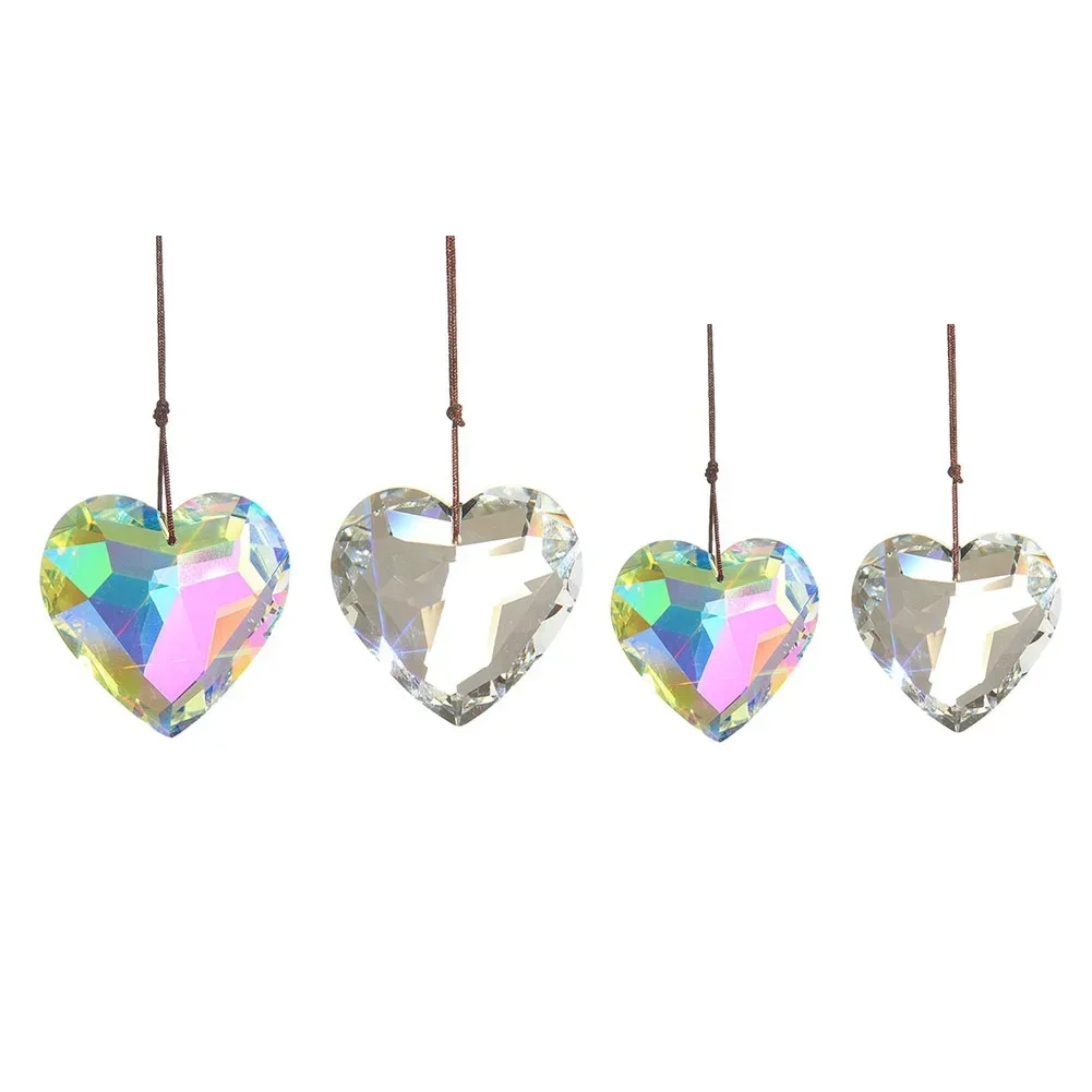 30/45mm Sun Catcher Heart Hanging Pendant Heart Rainbow Maker Crafts For Home Office Garden Decoration