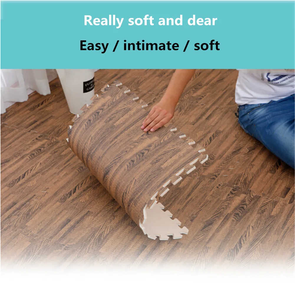 Baby EVA Foam Play Gym Puzzle Mat Wooden Interlocking Exercise Tiles Crawling Carpet And Rug for Kids Game Activity Soft Floor