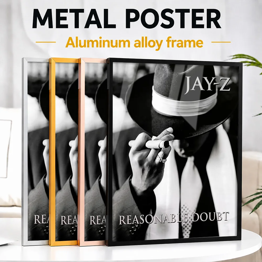 Jay Z Reasonable Doubt Album Cover Framed Metal Poster Personalized Hip Hop Tribute Wall Art Perfect Within Room As Fan Gift