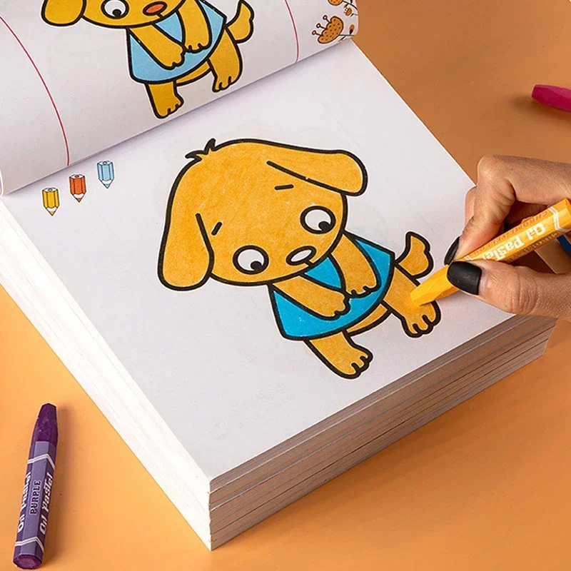 160-stronicowe dziecięce malowanki, książki do malowania, samochody, zwierzęta, warzywa, książeczka obrazkowa dla niemowląt, szkoła, wczesna edukacja, artykuły papiernicze.