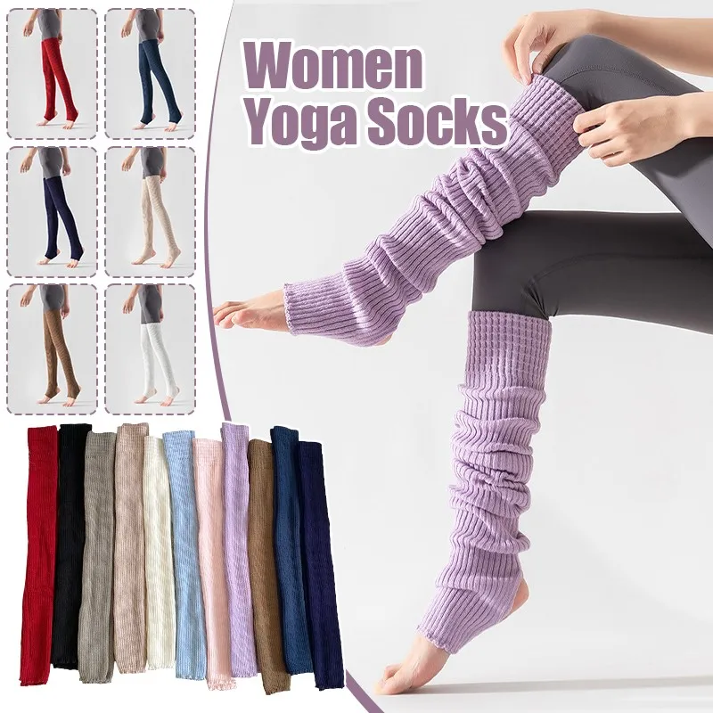 1 paire 75cm jambières cuissardes hautes chaussettes de Yoga antidérapantes longues bas de sport Pilates femmes Fitness chaussettes tricotées nouveau