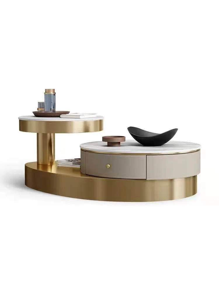 

//Foshan Factory Living Room Furniture Sets Metal Center Coffee Tables With Drawer Modern Luxury Center Table And Tv Stand