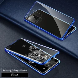 Magnetic Glass Mobile Phone Case For Samsung Galaxy S25 Ultra S23 S24 Ultra S22 Plus S21 FE A14 A53 A54 Phone Protection Cover