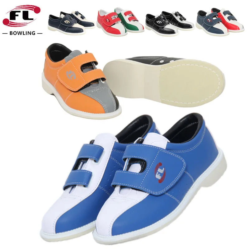 Unisex Indoor Bowling Shoes Men and Women Non-slip Soles Sports Sneakers PU Leather Soft  Training Trainers Big Size 34-48