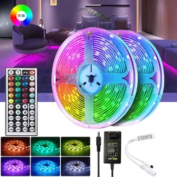44 key Led Lights Strip Bedroom Lighting Smart Control Remote Led Strip Rgb Adhesive Led Tape 5050 Room Decoration