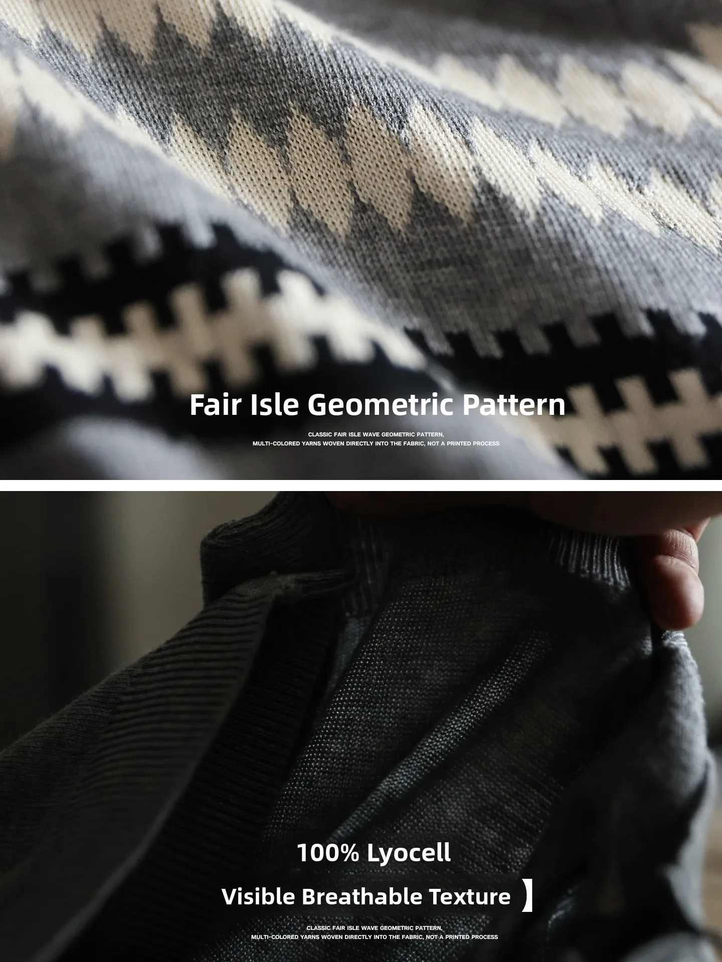 Summer New Men's  Shirt Classic Fair Isle Knitted Short Sleeve Breathable Cool Feeling Old Money Style Leisure Wear