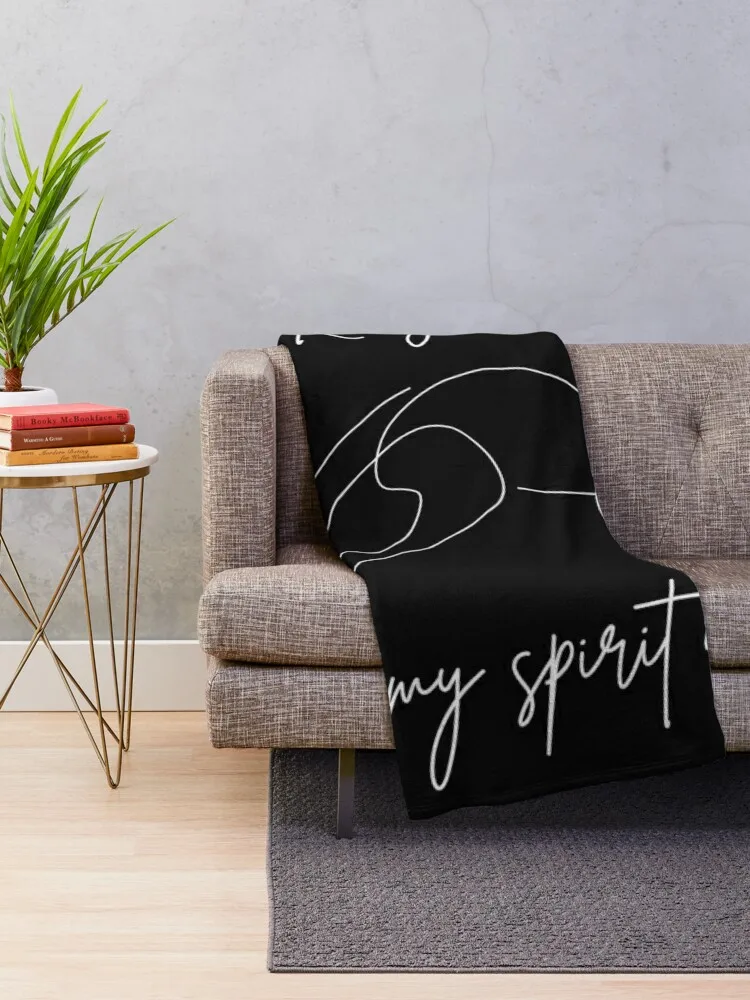 Kangaroo Silhouette One Line Drawing Spirit Animal Throw Blanket Cute Sofa Quilt Softest Warm Blankets