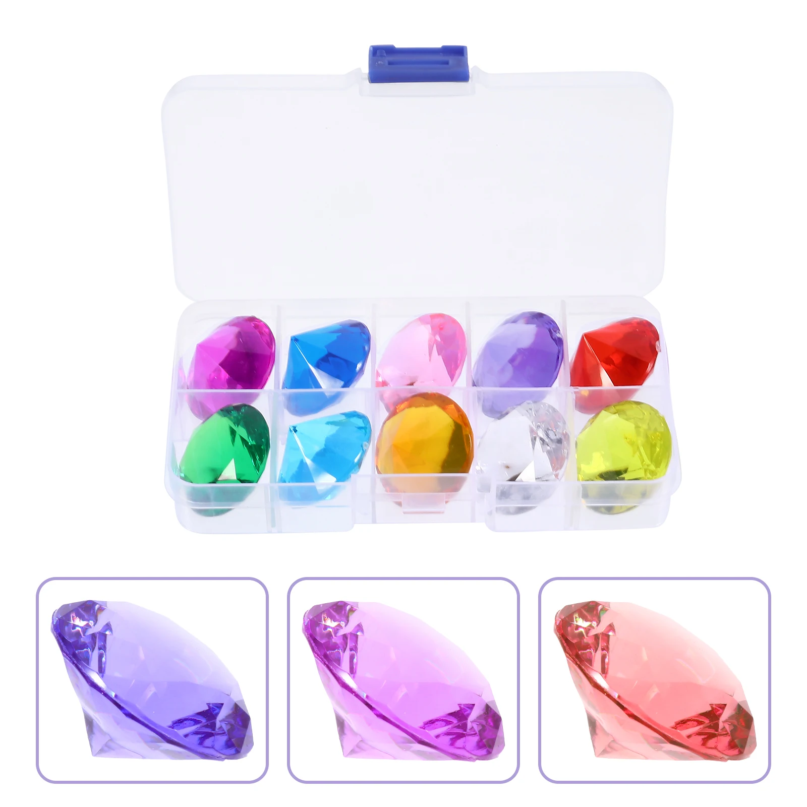 10 stuks acryl edelstenen DIY accessoires kleurrijk lichtgewicht veilig voor meisjes kinderen zomer strand zwembad handwerk edelstenen speelgoed