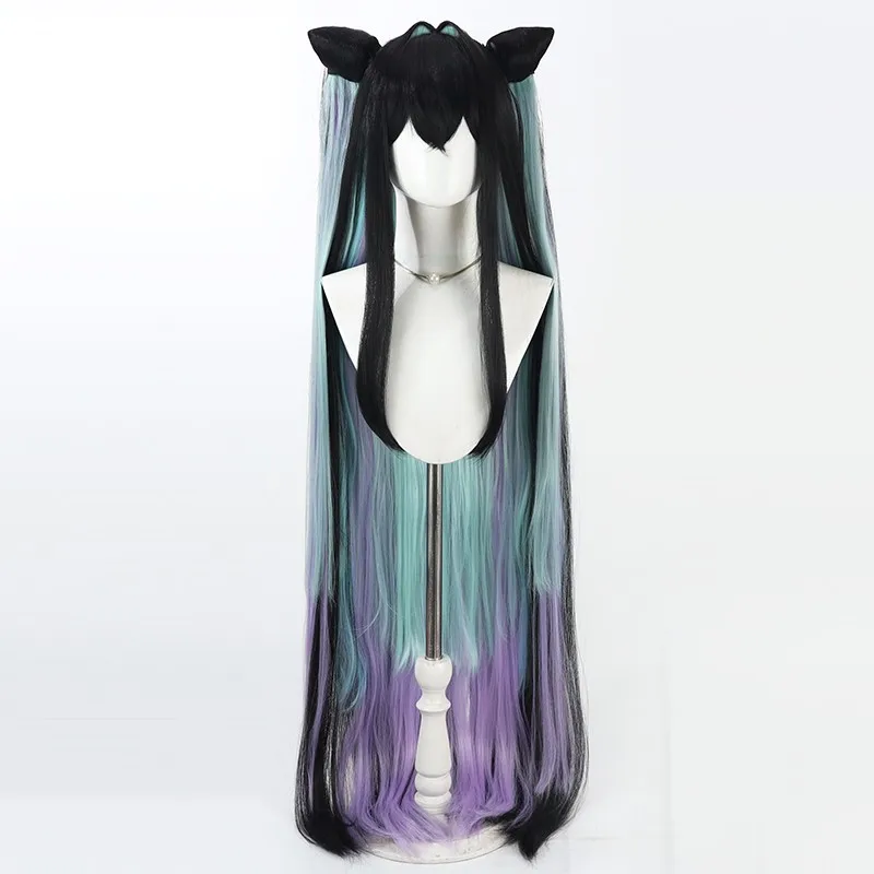 Little Nikke Mermaid Cosplay Wig Goddess of Victory Heat Resistant Synthetic Hair Halloween Party Role Play Carnival + Wig Cap