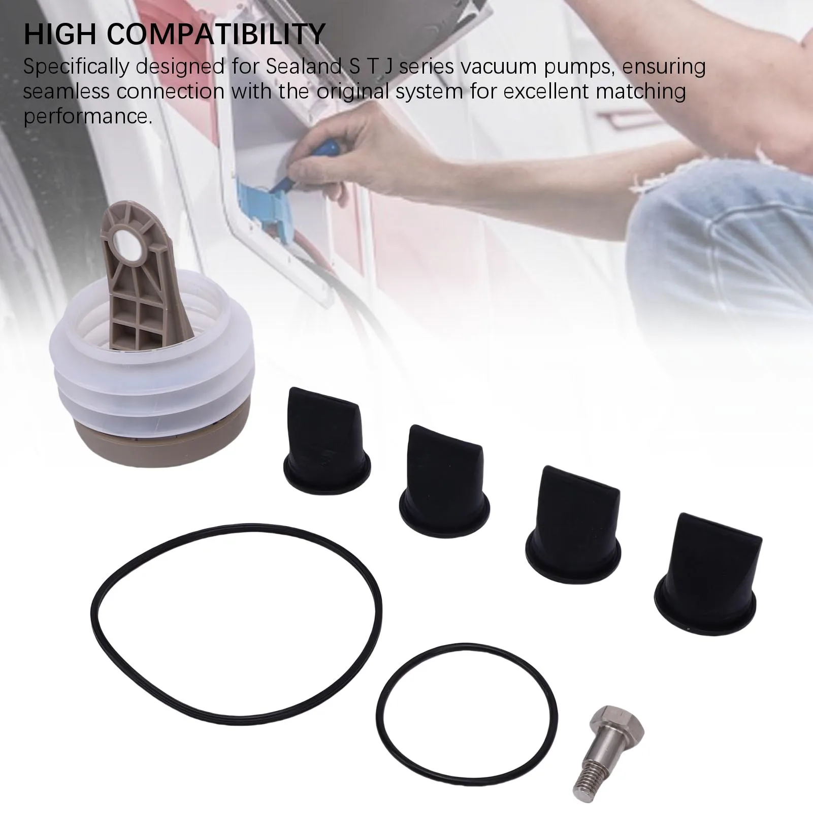 New Fashion Bellows Pump Kit with O Ring 385230980 Replacement For Sealand S T J VHT VG Series Vacuum Pumps Toilet Bellows Pump