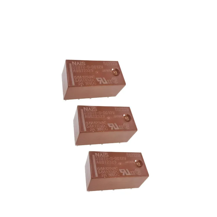 DSBT2-S-DC12V Signal Relay 0.5A 125VAC 2A 30VDC 12V DC Coil 8-Pin PCB Mount Industrial Relay