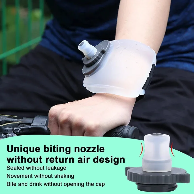 

Mini Sports Water Bottle for Wrist - 200ml Lightweight Cycling Running Adjustable Fitness Hiking Gear for Outdoor & Marathon