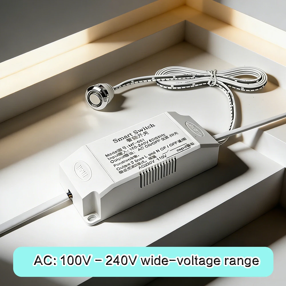 AC 110V/220V dual voltage high voltage touch switch Touch switch with LED indicator embedded switch suitable for cabinet shelves