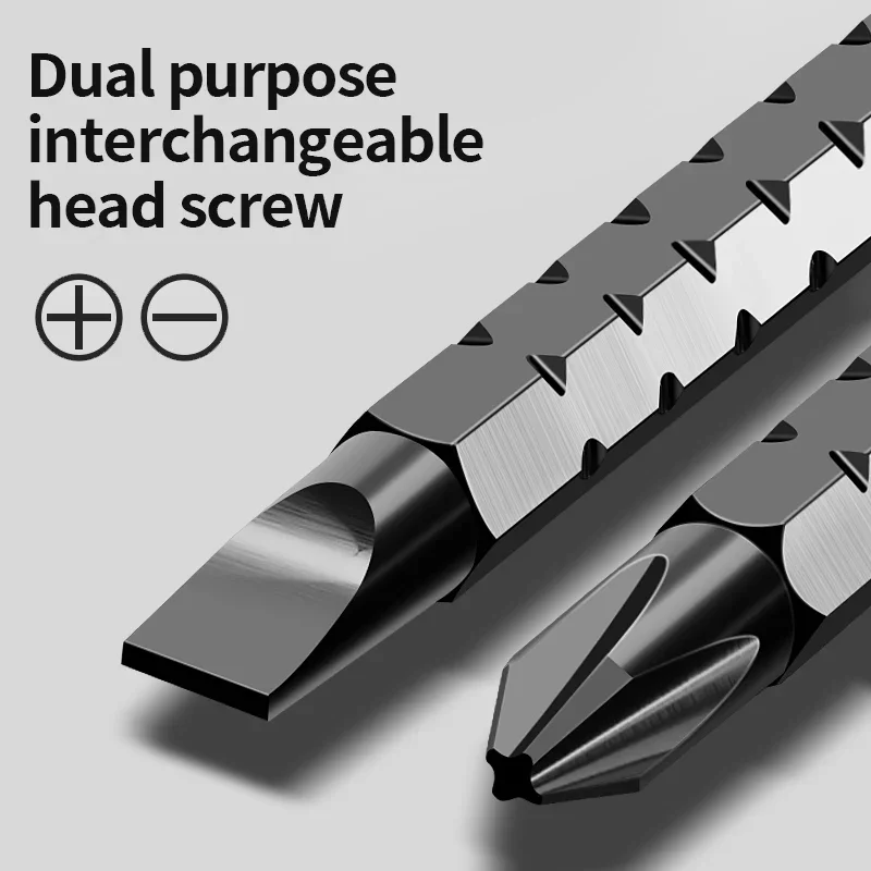 Multipurpose Dual Purpose Telescopic adjustable length Magnetic Screwdriver Cross Straight Household Non Slip Screwdriver