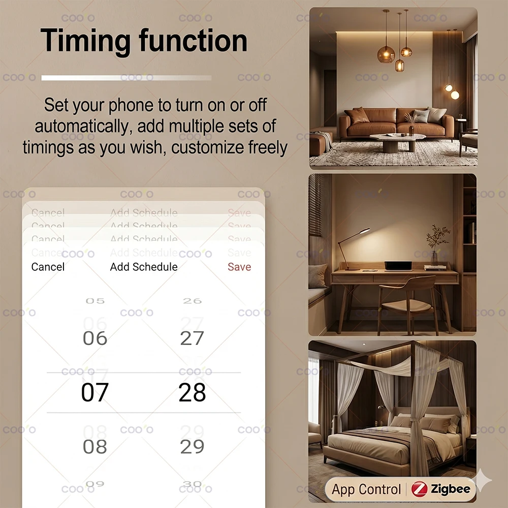 Tuya ZigBee 1 2 3-fach Smart-Schaltermodul DIY Lichtrelais-Schalter Hausautomation Kompatibel mit Smart Life Alexa Google Home Yandex – Detail 5