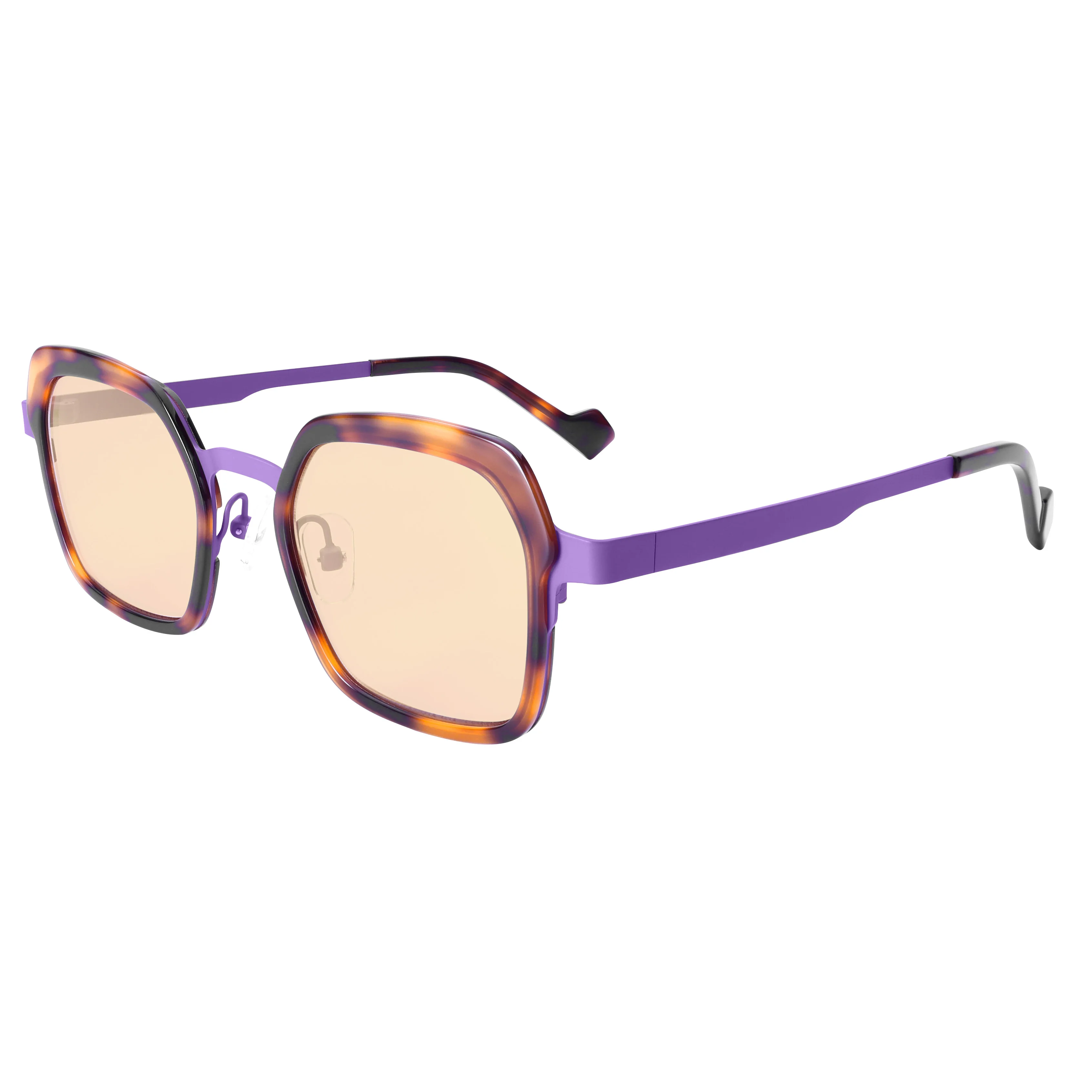 

Womens Geometric Sunglasses with Polarized Lenses Luxury Two Tone Frame UV400 Protection for Fashion Enthusiasts