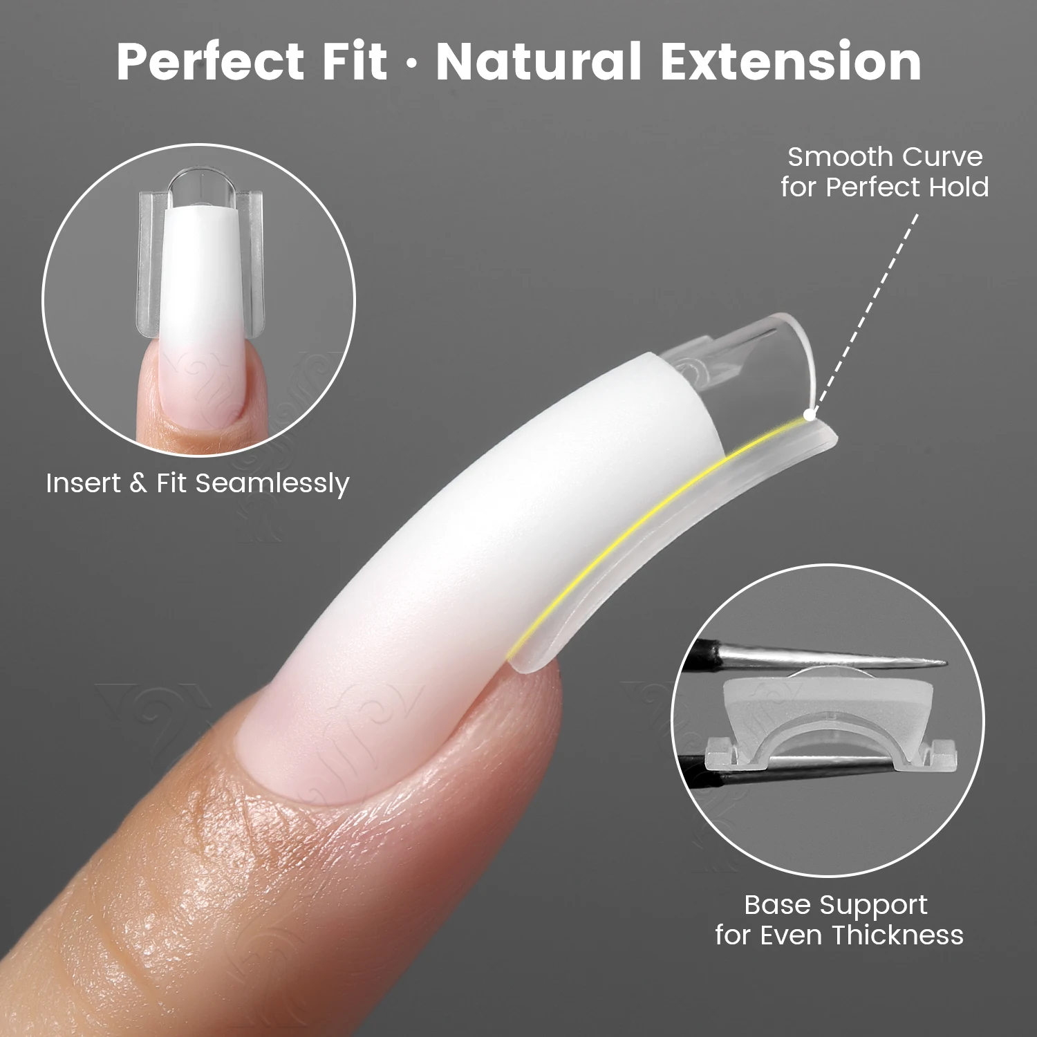 NEW YOKEFELLOW Sandwich Dual Nail Form 240PCS 15SIZE Oval Square Nail Form for Quick Nails Extension Salon Nail Art Tools W561