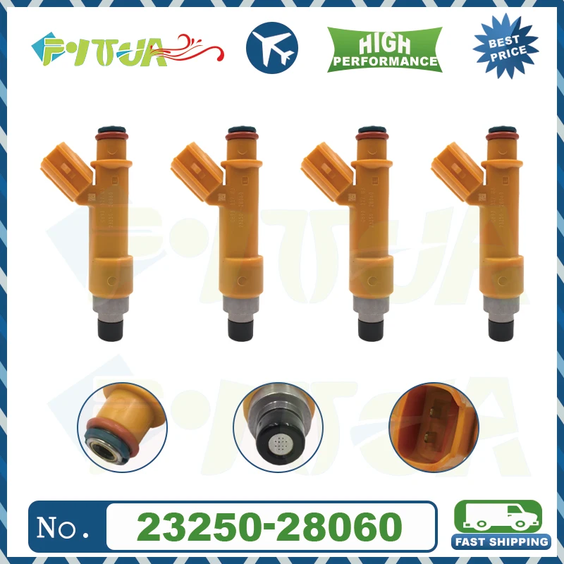 

4pcs Fuel injector 23250-28060 For Camry Solara 2.4L Injector Nozzles Injection Valve Bico 2325028060 23209-28060 297500-0010