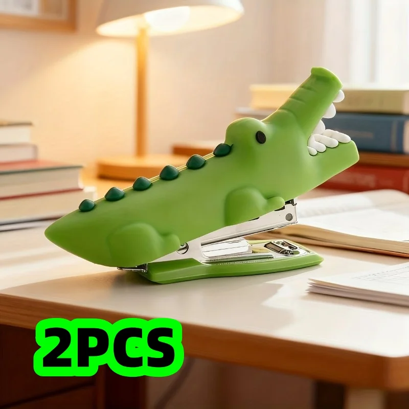 Decorative crocodile stapler for student school supplies