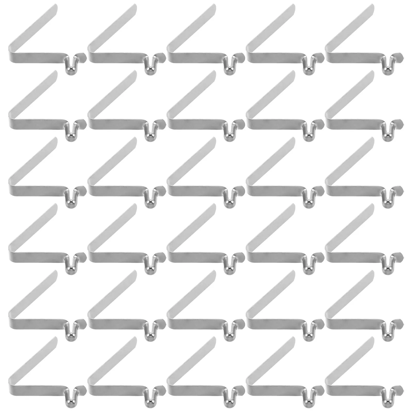 60Pcs V Shape Spring Loaded Tube Clips Metal Buckle DIY Tent Pole Snap Clip for Boat Kayak Paddle Tent Outdoor Accessories