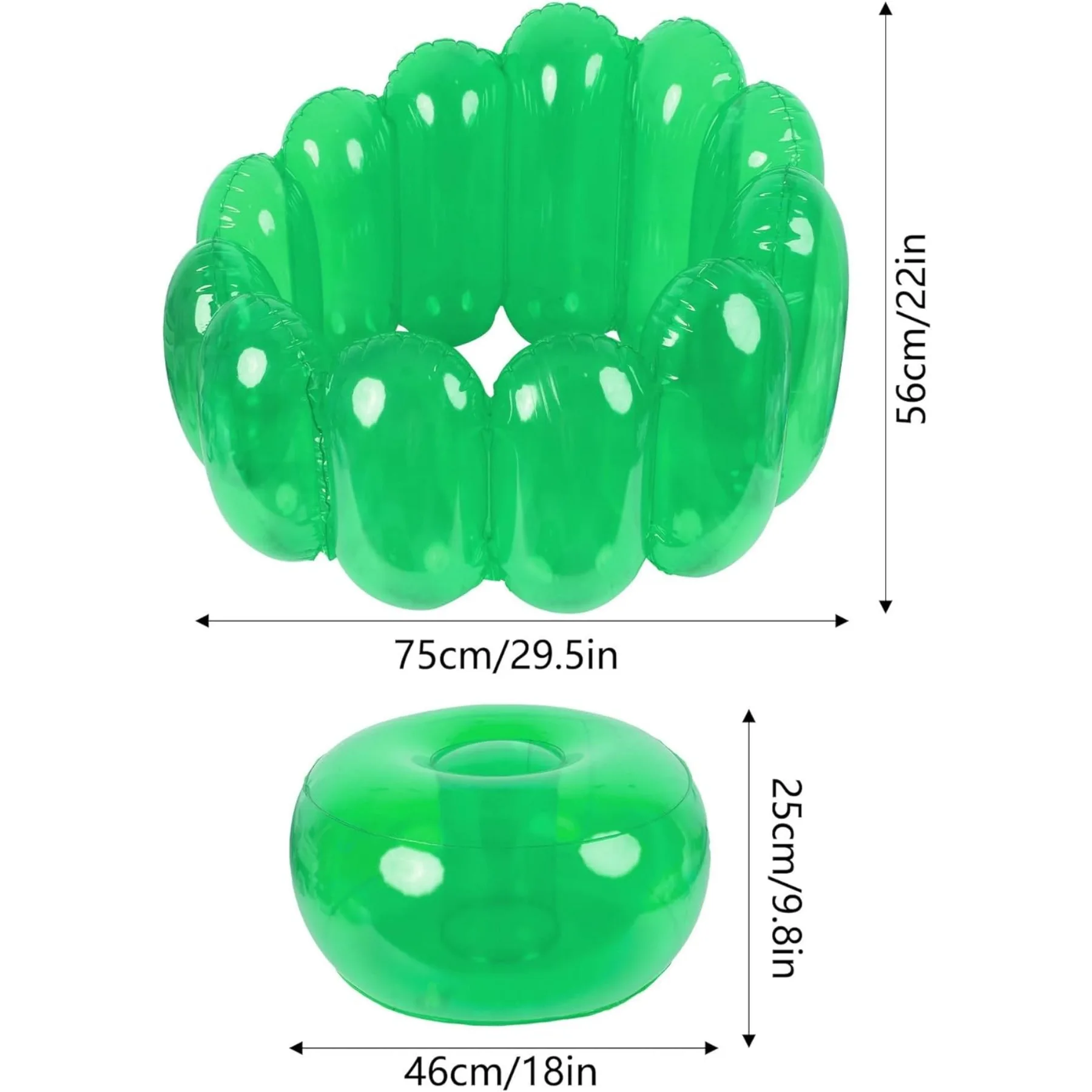 كرسي جيلي قابل للنفخ، أريكة تفجير محمولة، أثاث مقعد أريكة قابل للنفخ للتخييم في ساحة المنزل والفناء