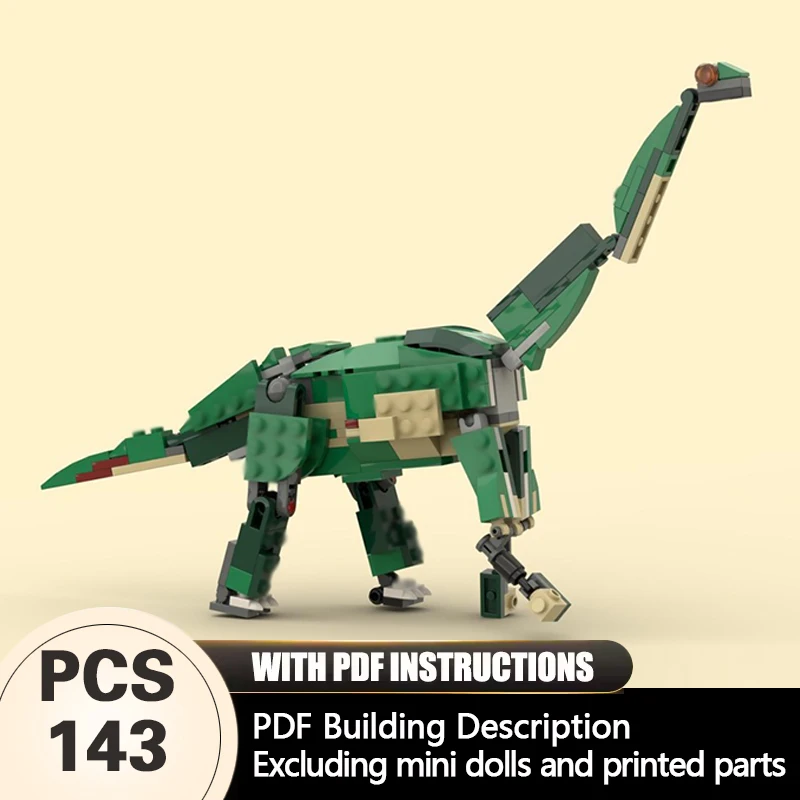 

Creators Animal Series Model MOC Building Bricks Sauropod Dinosaur Modular Technology Gifts Holiday Assemble Children Toys Suit