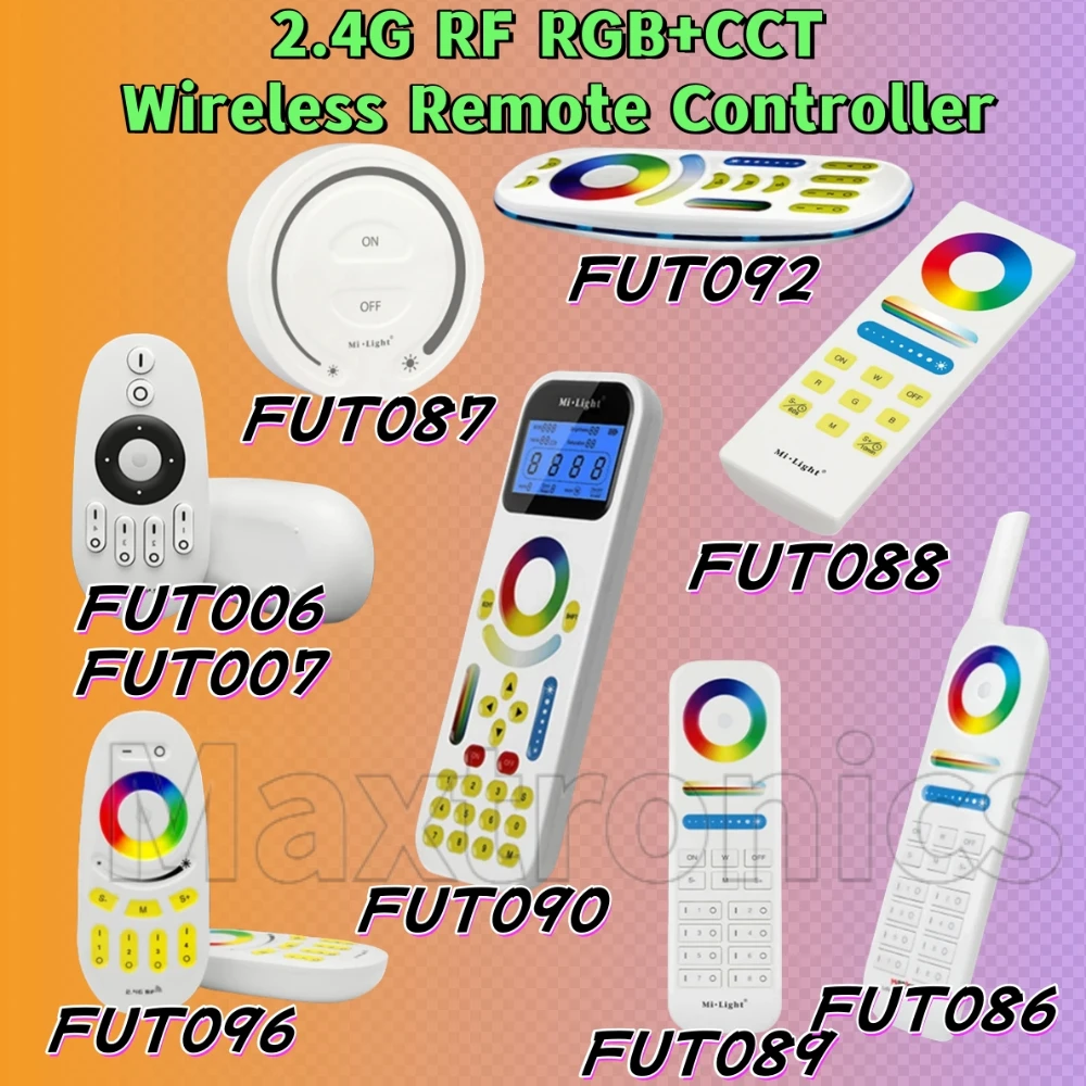 FUT006 FUT007 MIBOXER 2.4G RF RGB+CCT Wireless Remote Controller FUT86 FUT087 FUT088 FUT089 FUT090 FUT092 FUT095 FUT096 Remote