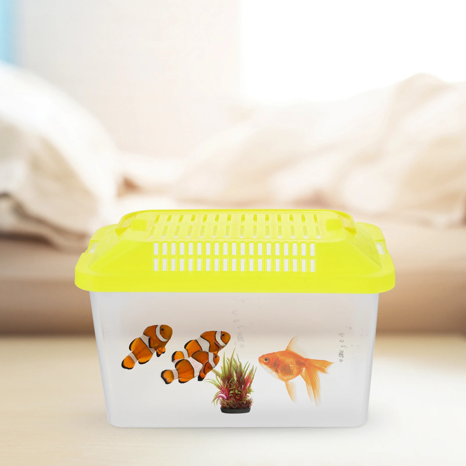 

Container Pet Transport Box Travel Transparent Plastic Portable Fish Tank Hamster Tanks