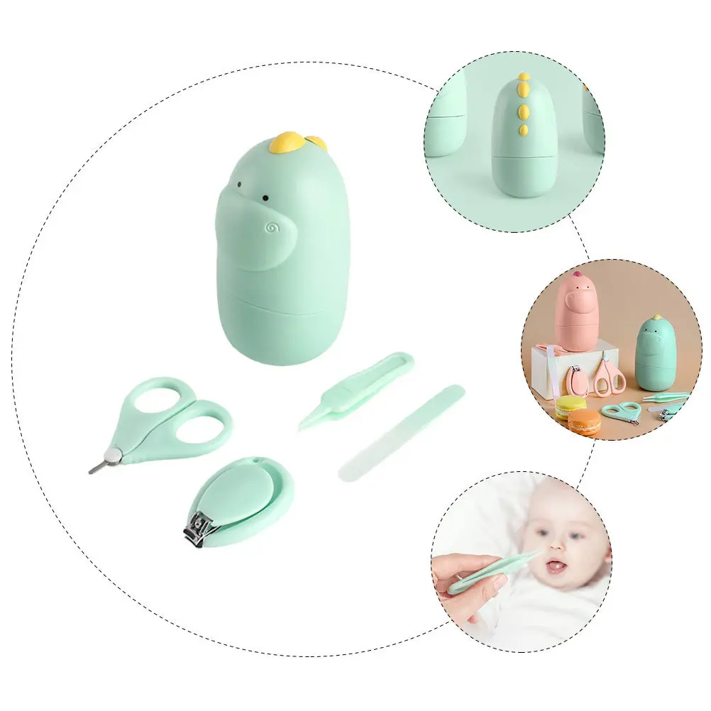 

1Set Baby Nail Clipper Set Premium Material Ergonomic Handles Creative Design Portable Storage Holder Newborns