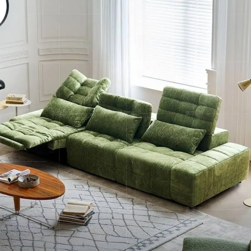 أريكة كرسي كهربائي للنوم باللون الأخضر بتصميم فاخر لغرفة المعيشة أريكة كرسي كهربائي حديث أثاث منزلي من Woonkamerbanken #2
