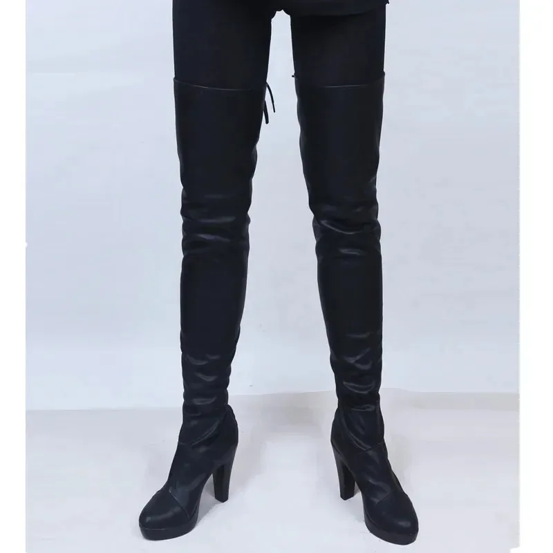 YI01 Ainiel NieR: Automata YoRHa No.2 Type B Обувь для косплея 2B Сапоги для косплея для женщин и девочек Хэллоуин Туфли на высоком каблуке CustJk8 *@