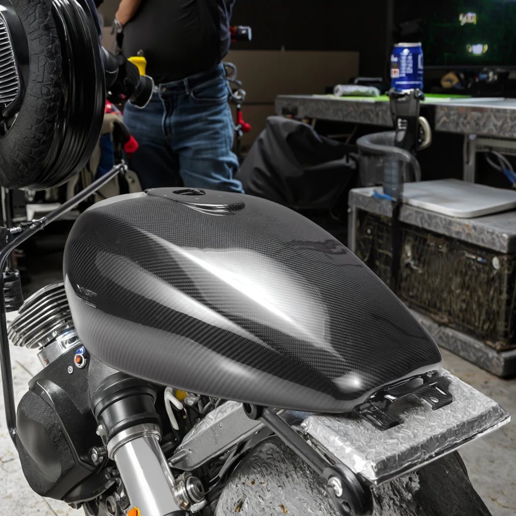 Motorcycle Forged Carbon Fiber Glossy Carbon Fiber Fuel Tank Cover for  Davidson Road Glide Street Glide 2023-2024