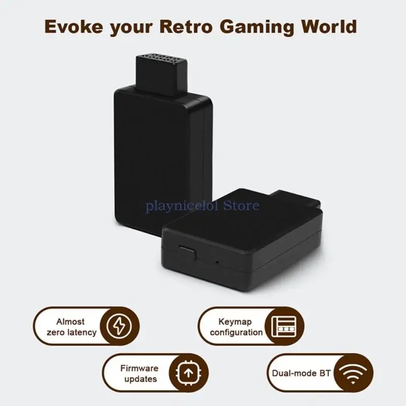 Wireless Bluetooth-compatible Game Controller Adapter for 3DO FZ-1 FZ-10 Game Console Controllers Adapter Portable Black