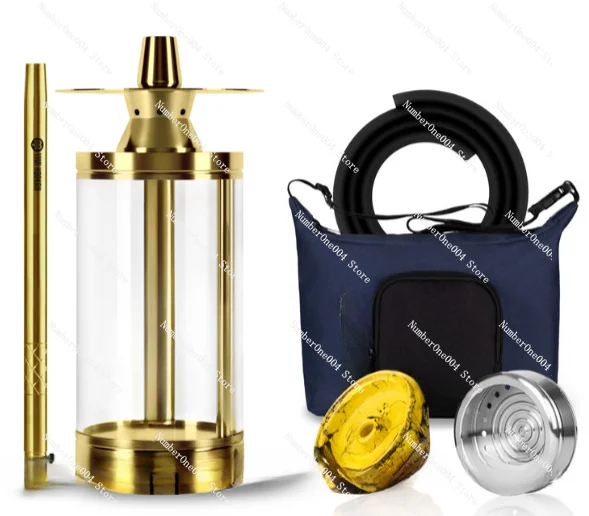 304 stainless steel hookah set portable travel bag