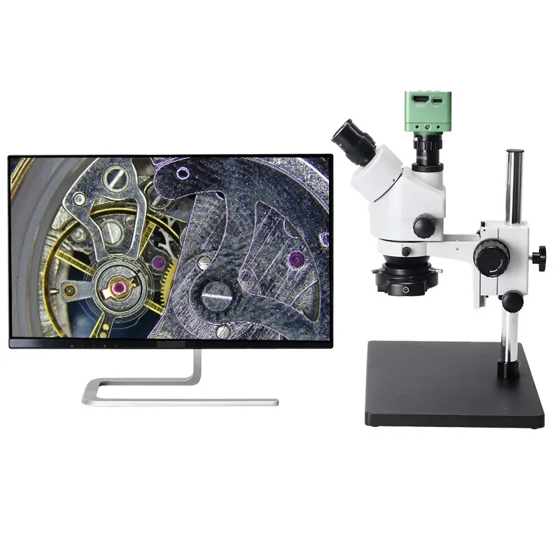 4K trinocular binocular microscope 7-45 times continuous zoom, mobile phone watch, circuit board repair