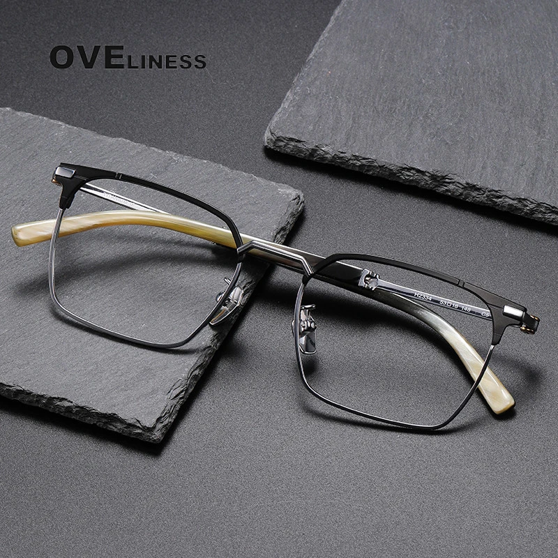 

Pure Titanium optical Glasses Frame Men Square myopia Prescription grade Eyewear 2025 New Male Classic Full Eyeglasses Frames