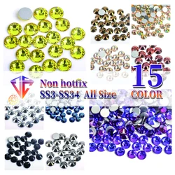 Glitter Crystal Non Hotfix Rhinestone стразы Strass Rhinestones Nail Accessories Crystals Diamond Nail Art Nail Charms for Dress