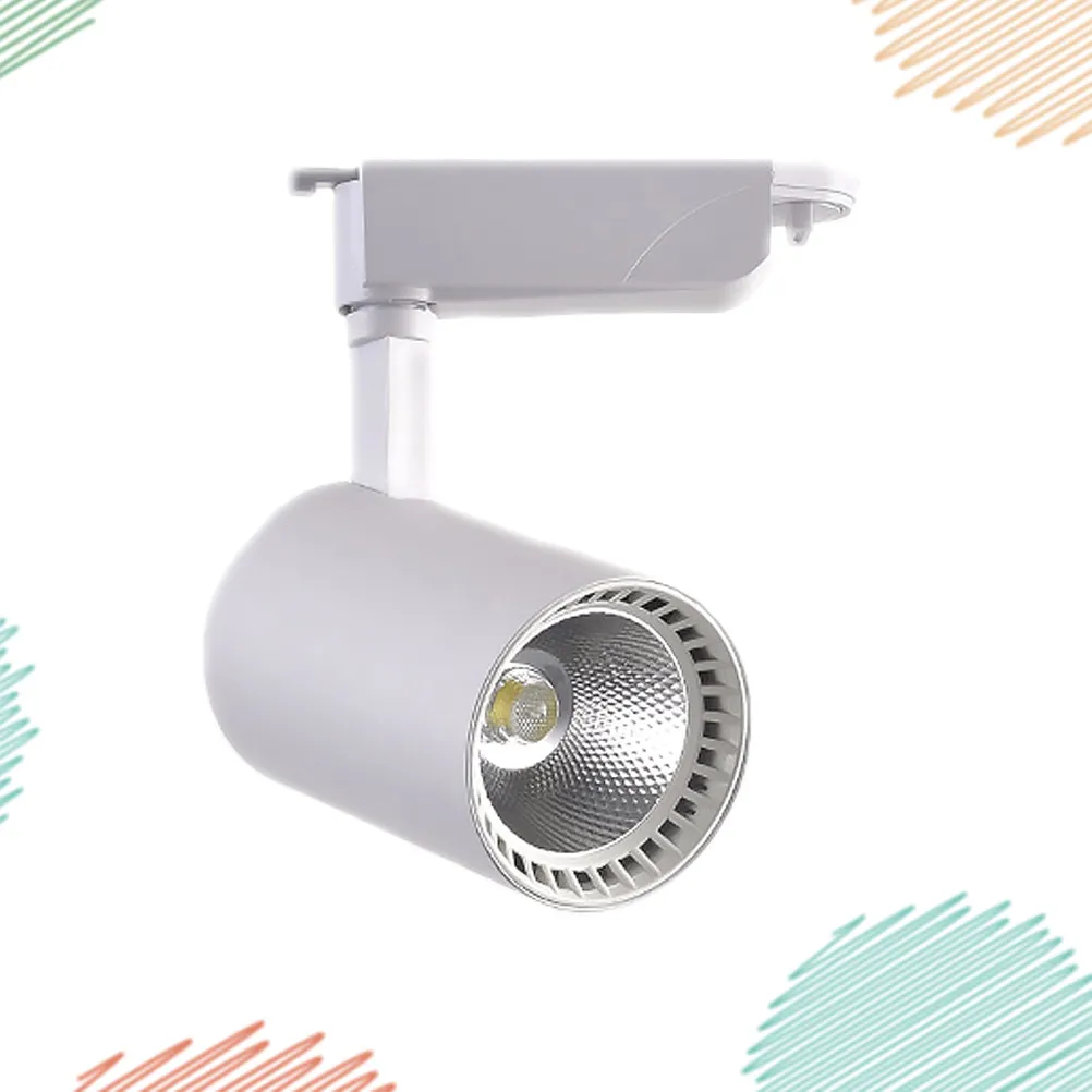 LED Track Light White Shell 20W Adjustable Accent Spotlight for Kitchen Living Room Clothing Shop Showcase Exhibition