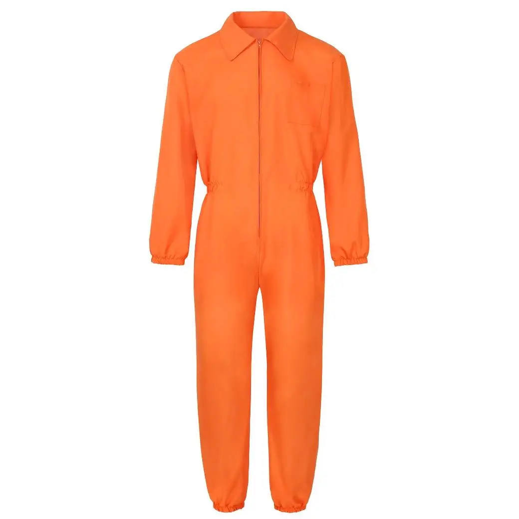 loween Workwear Onesie Roleplay Set Men's Women's Waist-Cinching Ba Printed Prisoner Costume Ethnic Stage Costume
