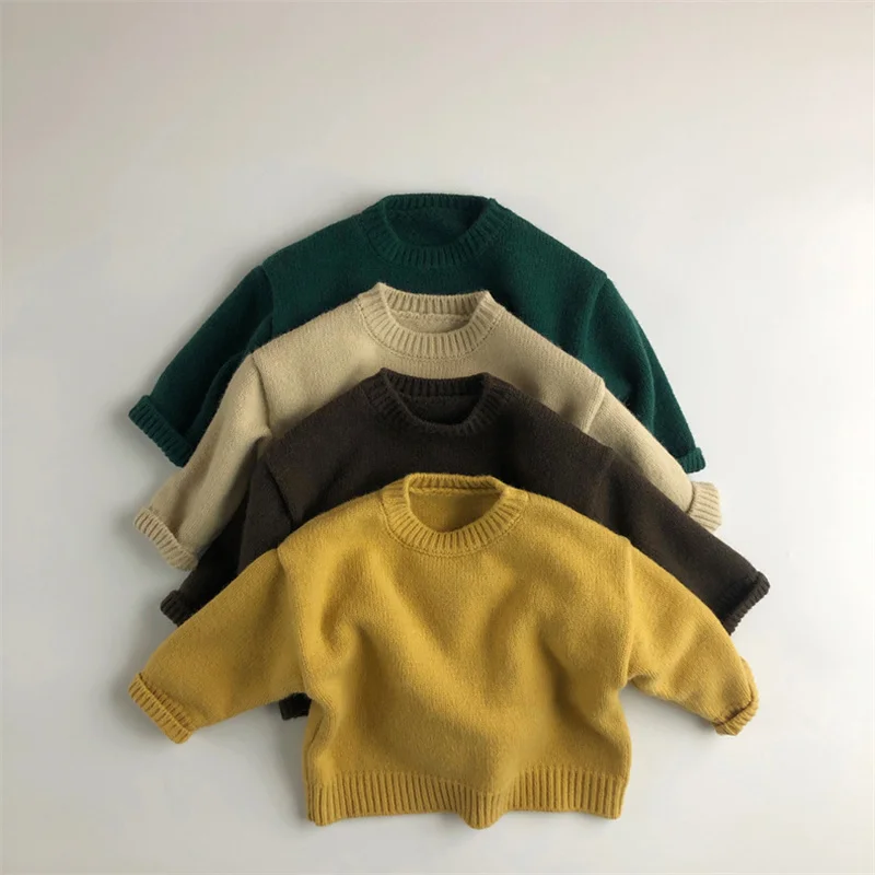 

Kids Boys Girls Clothes Children Sweater Toddler Knit Sweater Newborn Knitwear Long Sleeve Cotton Baby Pullover Tops