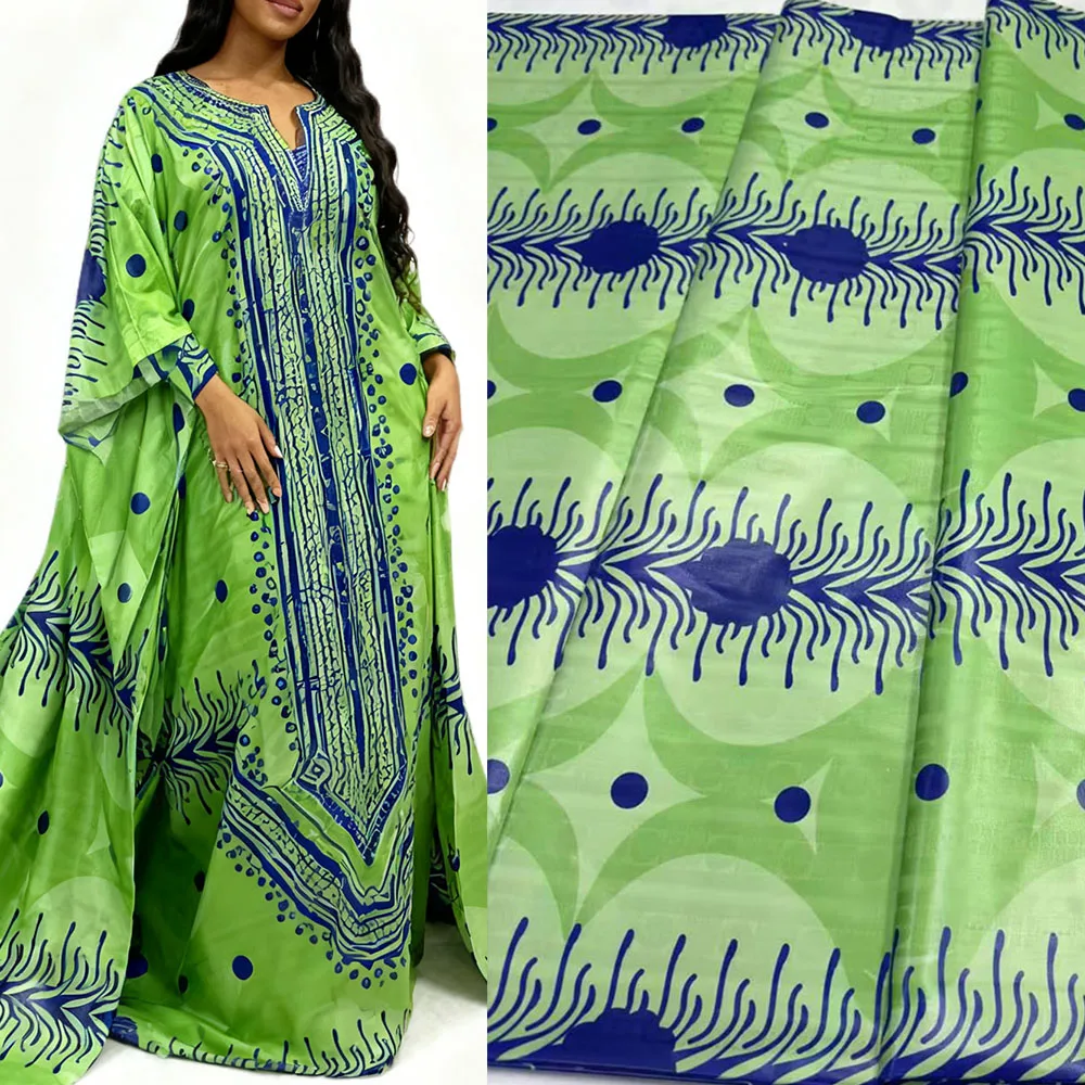 

4 Meters Price Luxury Bazin Riche Lace Fabric | Shiny African Lace Cotton Material for Women Boubou