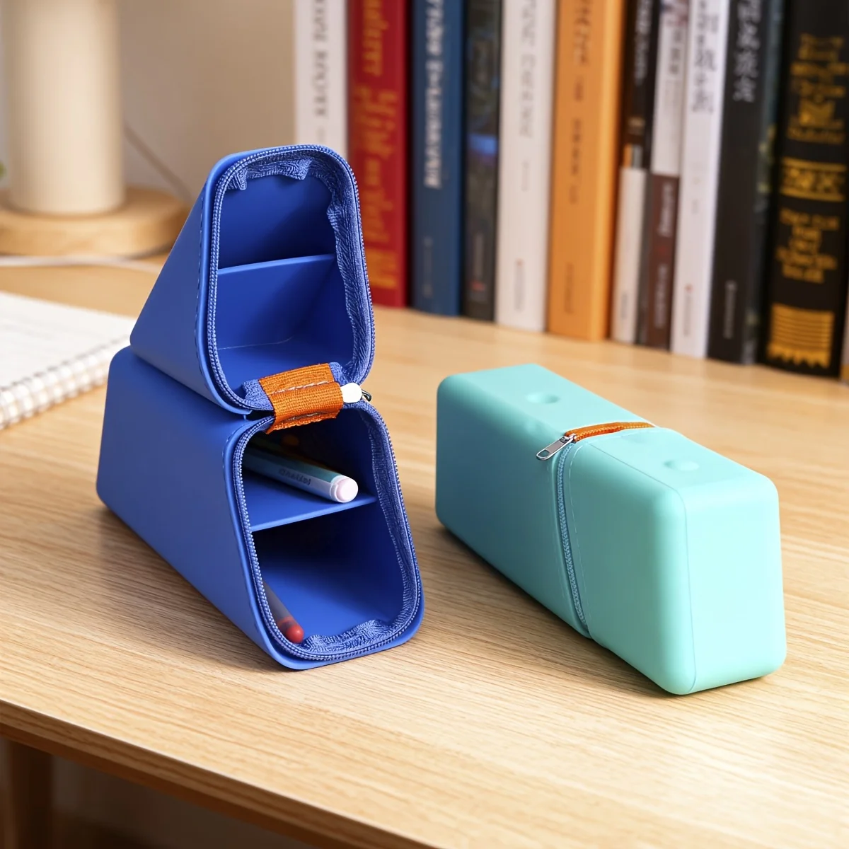 Cute Pencil Case, Multifunctional Waterproof Shockproof Silicone Organizer, Large Capacity Durable Storage For School JJ1797