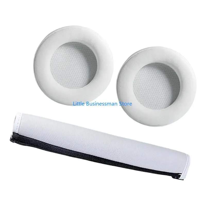 Set aus Proteinleder-Ohrpolstern und Oberbandabdeckung für den täglichen Over-Ear-Gebrauch M76A – Detail 4