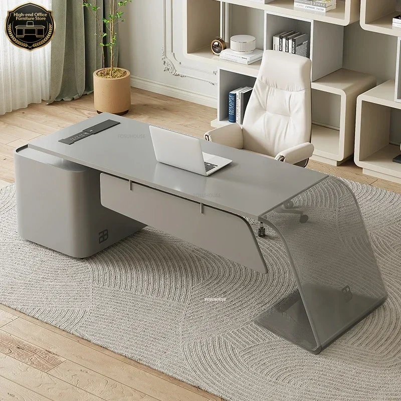 High-end Office Desks Modern Office Furniture Home Living Room Table Study Computer Desk Designer Light Luxury Boss Desk ZZ