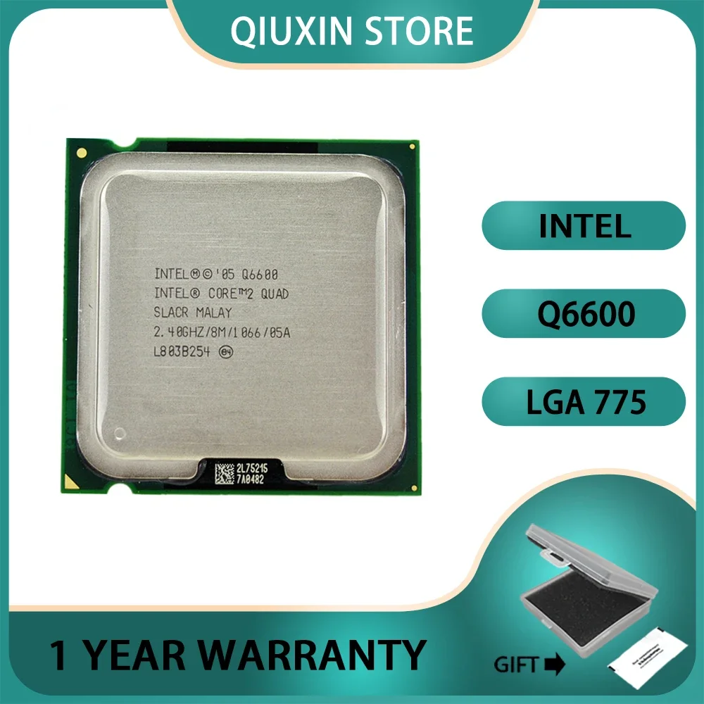 Intel Core 2 Quad Q6600  Processor 1066 LGA 775 CPU 2.4 GHz Quad-Core  8M 95W