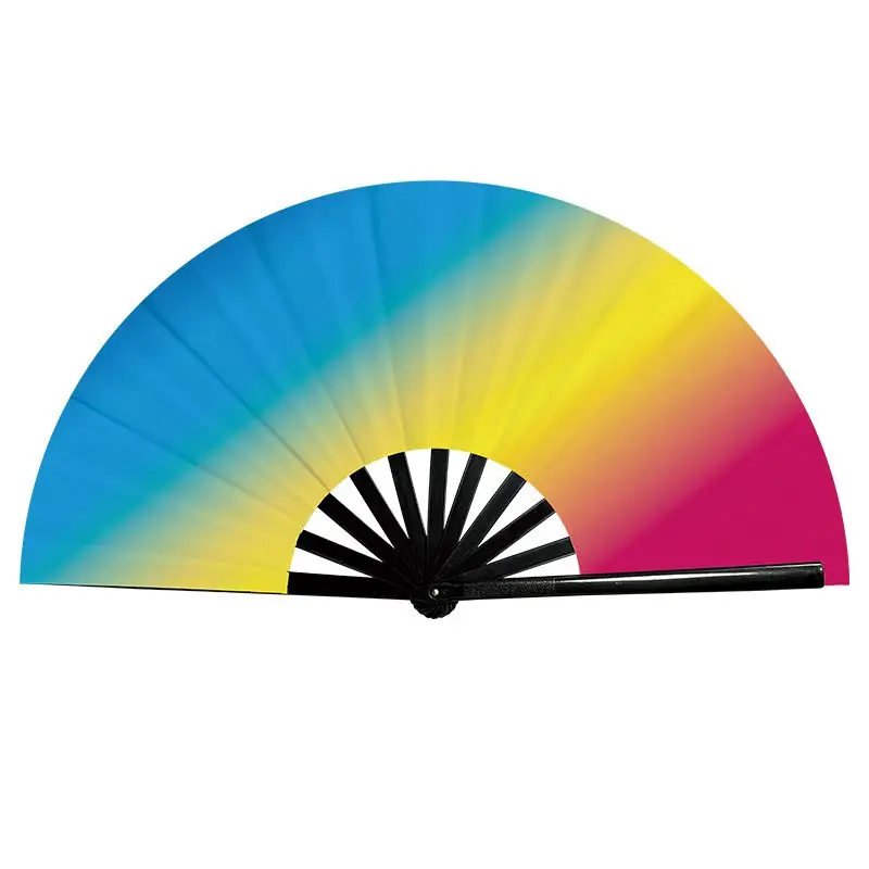 

Gradient Chinese Kung Fu Fans Plastic Bone Tai Chi Fan Martial Arts Training Dance Performance Fan Strengthening Body Fitness