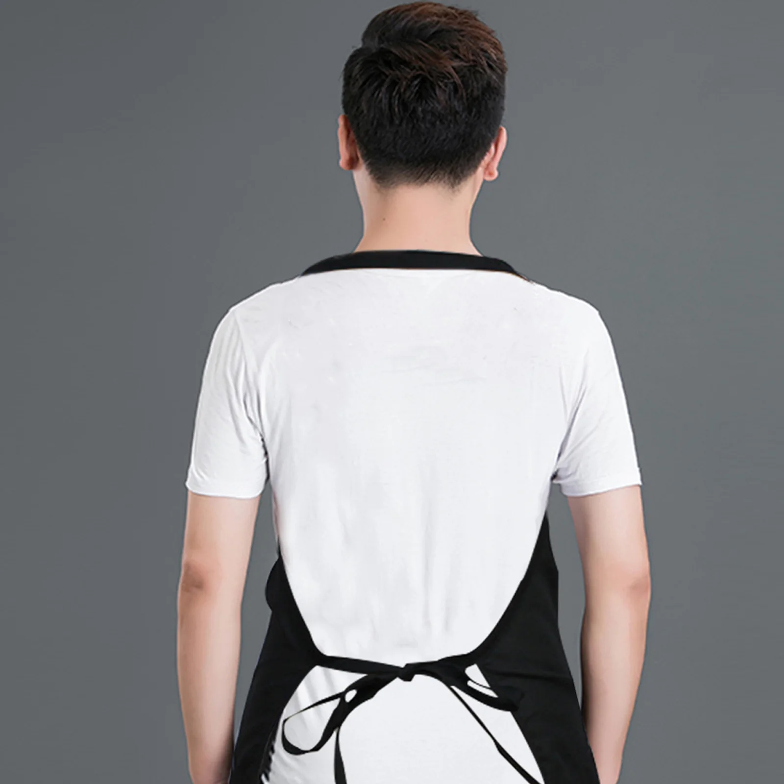 

Waterproof Apron Black Large Front Pockets Multi-Use Hairdressing Barber Kitchen Working Sleeveless Fashion Apron