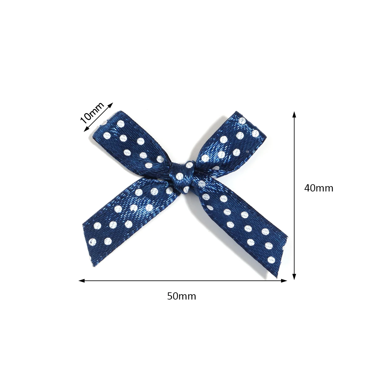 50pcs/lot 5x4cm Polka Dot Bow Children Clothes Accessories polka dot Satin Ribbon Bow For Clothes Holiday Party Decoration