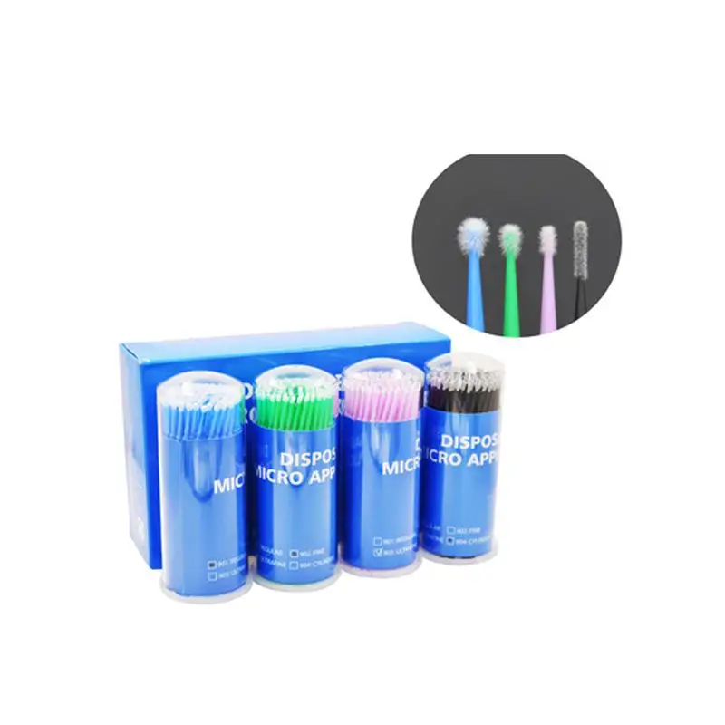 100Pcs Dental Coating Stick Dental Disposable Microbrush Oral Dental Material