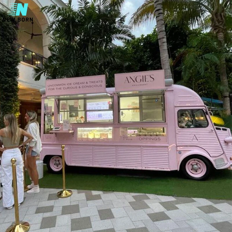 FOODLINE Coastal Street Food Cart Anti Corrosion Cabinet Foldable Side Shelf Outdoor Snack Concession Unit